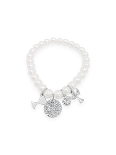 Kids pearl charm bracelet