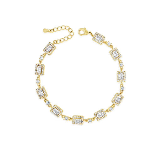 Stone-set bracelet gold