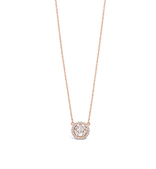 Crystal pendant rose gold