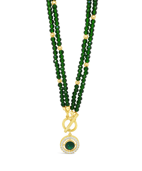 Emerald crystal necklace