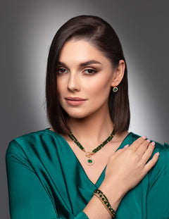Emerald crystal necklace