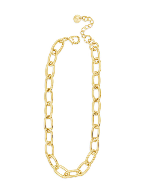 Gold open link necklace