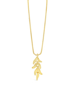 Gold leaf pendant and chain
