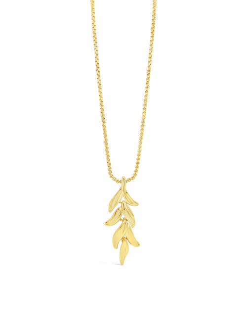 Gold leaf pendant and chain