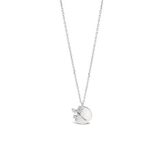 Flower disc necklace