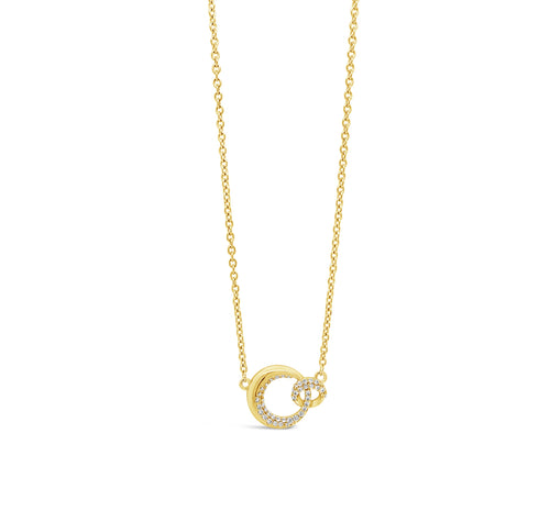 Open circle necklace gold
