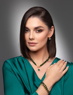 Emerald crystal necklace