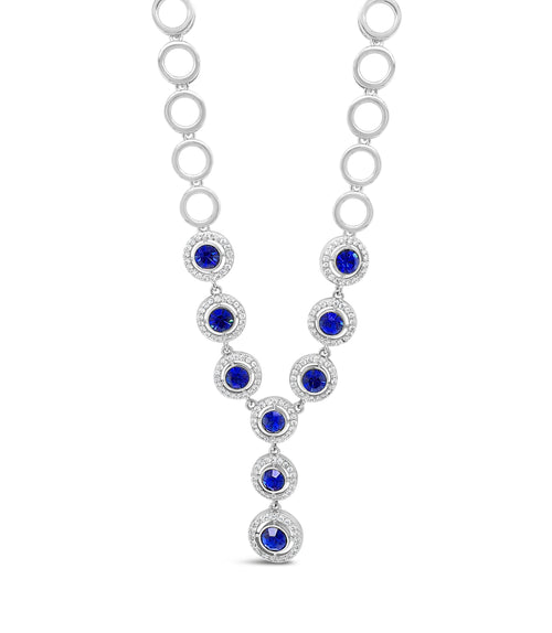 Midnight blue drop necklace